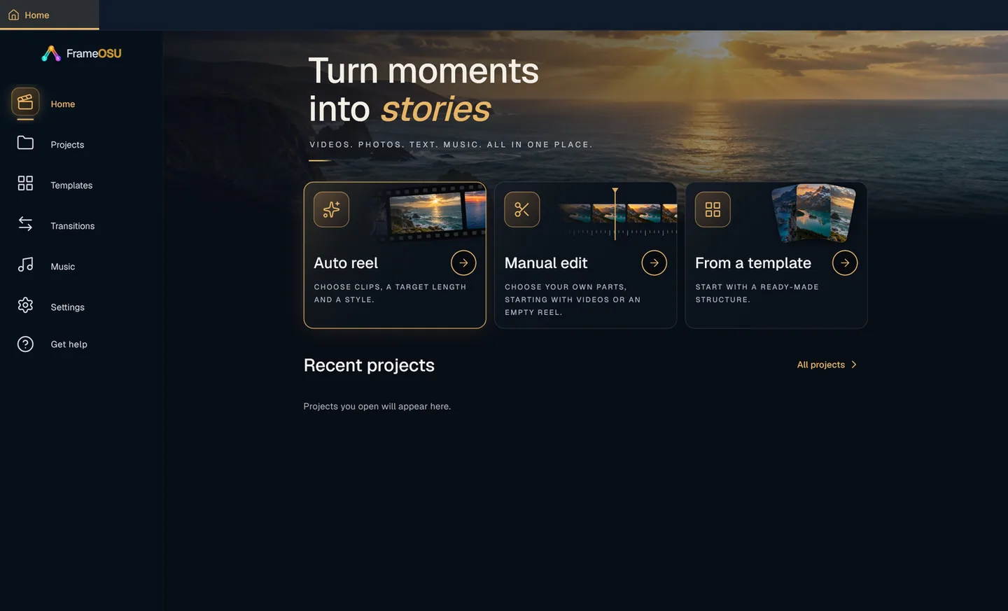 Start with your media · Desktop