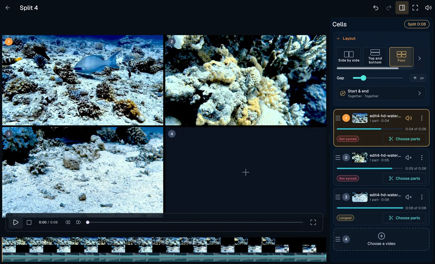Show several videos at once · Desktop