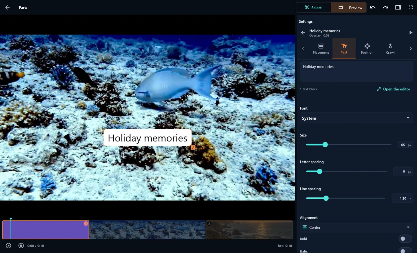 Add titles and overlays · Desktop