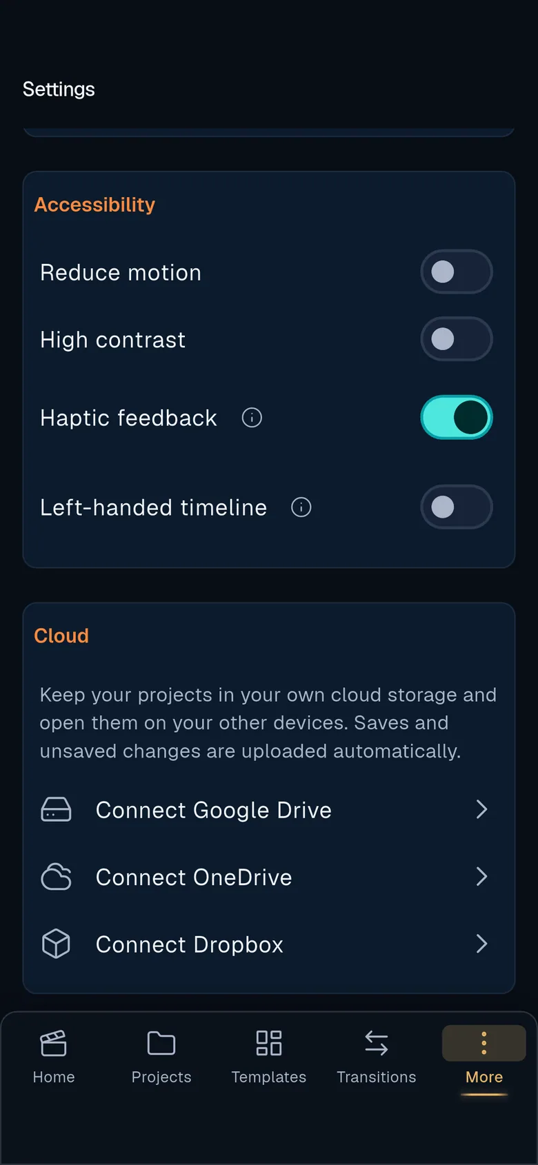 Keep projects in your own cloud · Phone