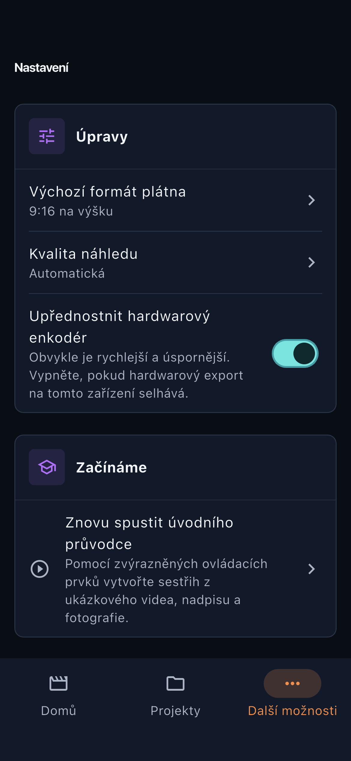 Nastavení · Telefon