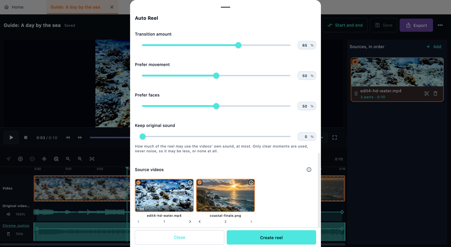 Auto Reel · Desktop