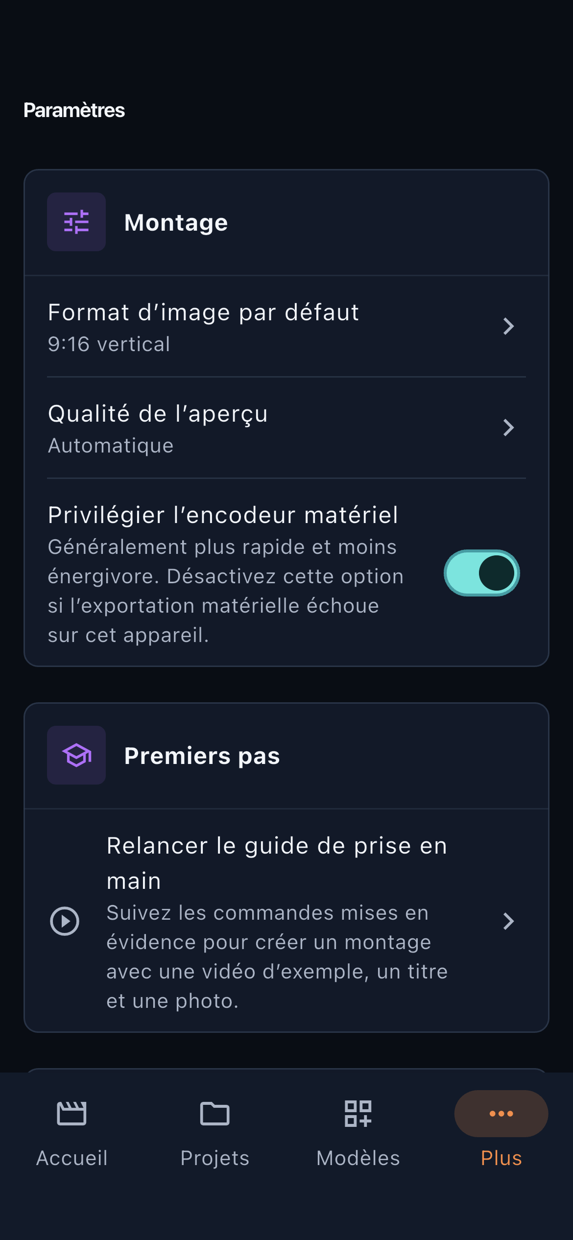 Paramètres · Téléphone
