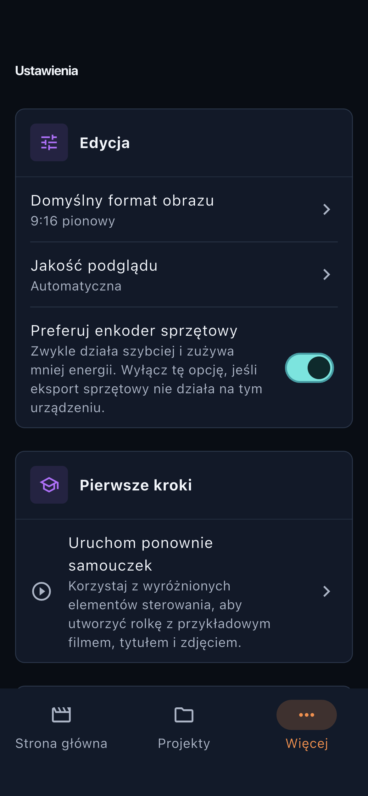 Ustawienia · Telefon