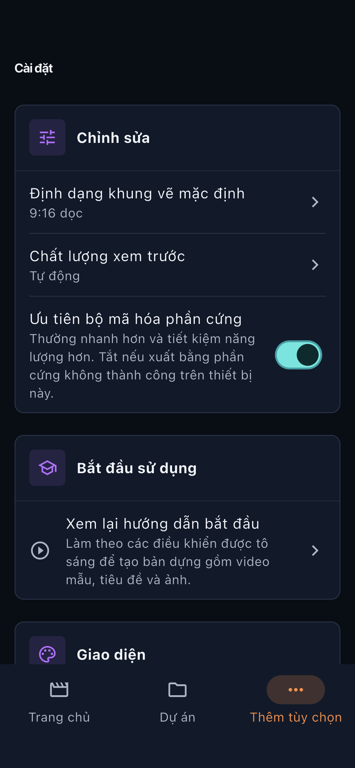 Cài đặt · Điện thoại